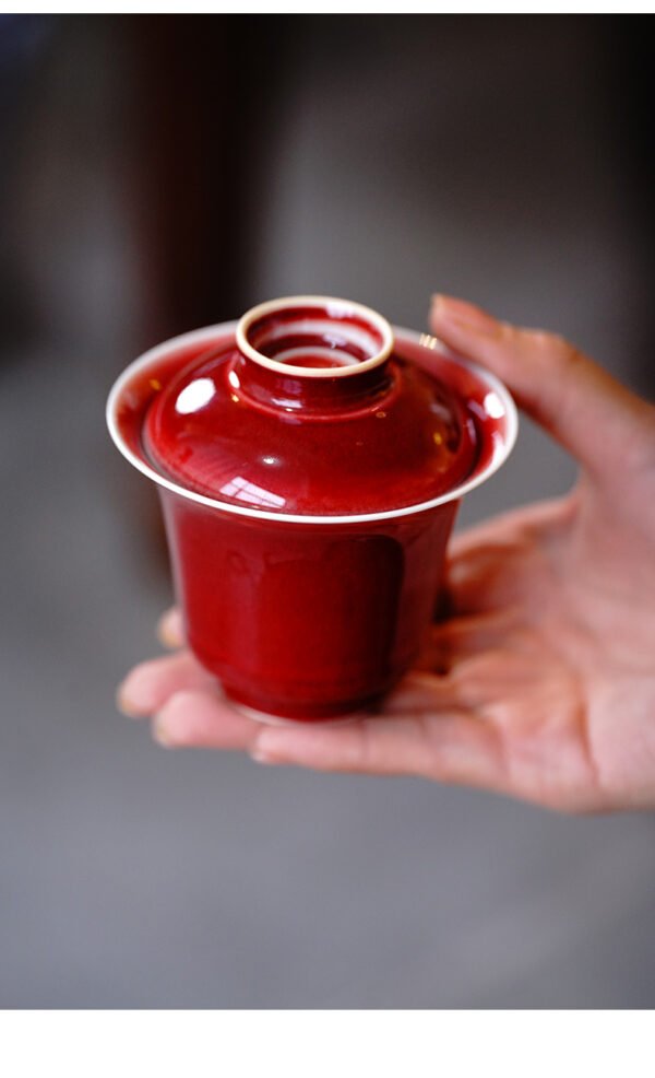 郎红马蹄盖碗（原矿） 直径8.5CM 容量130ml - 图片 9